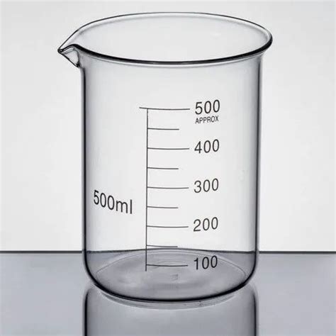 Glass Round Lab Beaker, For Laboratory, Capacity: 500 Ml at Rs 75/piece in New Delhi