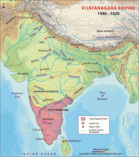 Vijayanagara Empire Map, Vijayanagara Dynasty