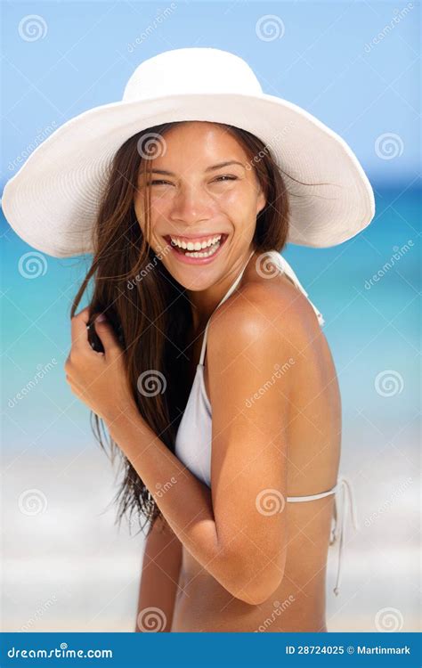 Beach Woman Smiling Laughing Stock Image - Image of happiness, lifestyle: 28724025