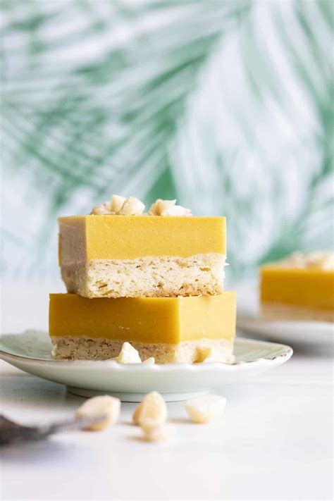 Mango Bars with Macadamia Shortbread Crust - Wild Wild Whisk