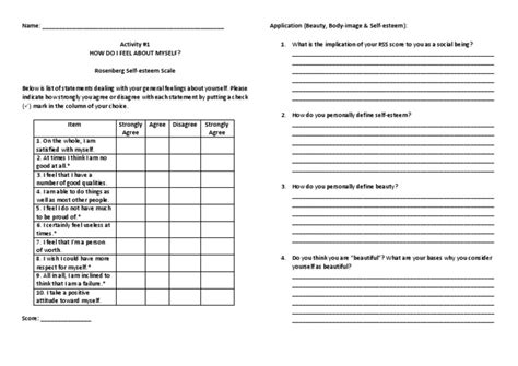 Rosenberg Self-Esteem Scale | PDF | Self Esteem | Cognition