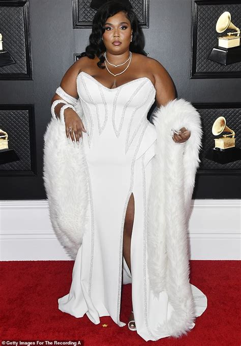 Lizzo oozes old Hollywood glamour in stunning white Versace look at her ...