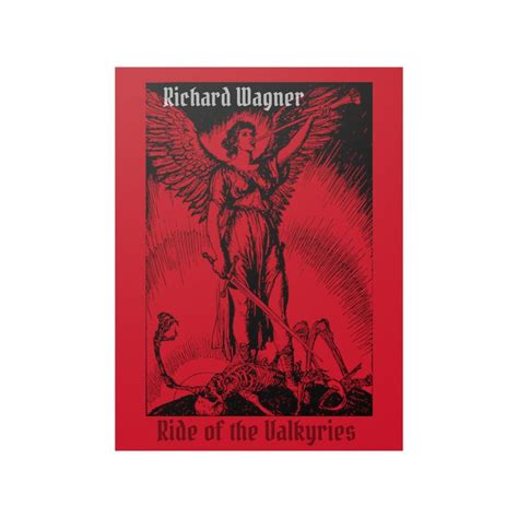 Wagner Ride of the Valkyries Poster (Red), classical music poster, classical music, classical ...