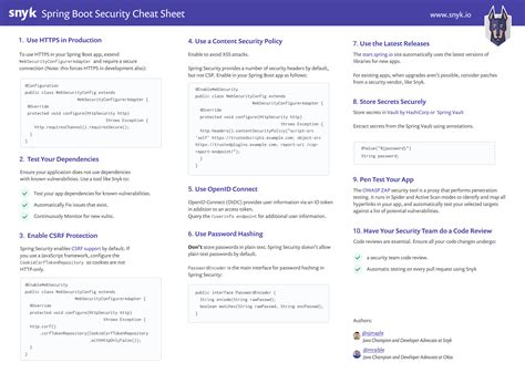 10 Spring Boot security best practices | Snyk