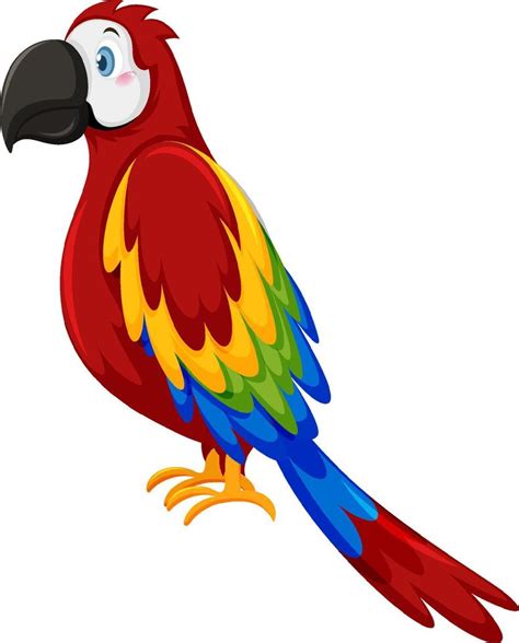 pájaro loro en estilo de dibujos animados 8615093 Vector en Vecteezy