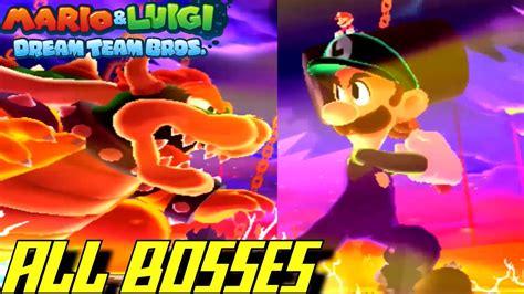 Mario & Luigi: Dream Team - All Bosses (NO DAMAGE) - YouTube