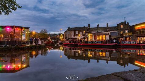 Skipton Canal Basin lit up at night. By Malcolm Stoney | Skipton, Canal ...