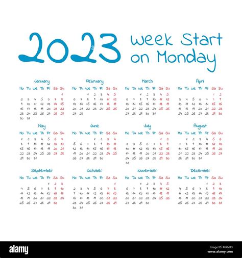 2023 calendar with week numbers - 2023 calendar with week numbers excel ...