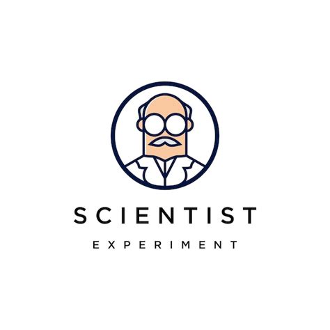 Premium Vector | Scientist logo icon design template flat