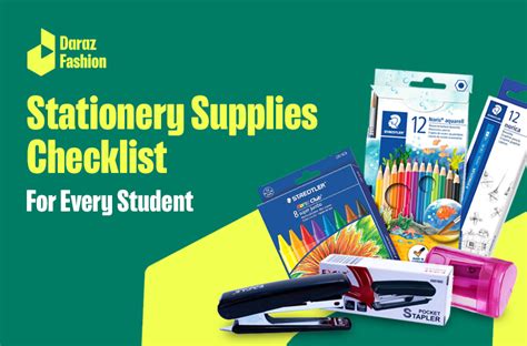 Stationery Items Checklist For Every Student