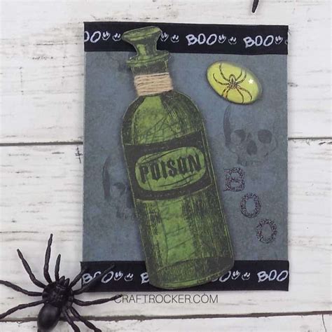 Poison Bottle DIY Halloween Card - Craft Rocker