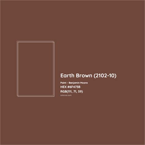 Benjamin Moore Earth Brown (2102-10) Paint color codes, similar paints ...