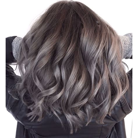 grey balayage on brown hair ... | Gray balayage, Ash hair color ...