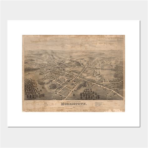 Vintage Pictorial Map of Morristown NJ (1876) - Morristown Map ...