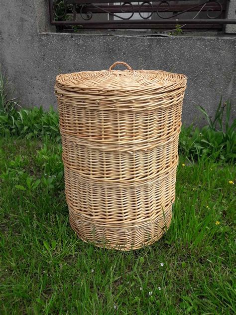 Wicker laundry basket with lid large laundry basket Basket | Etsy