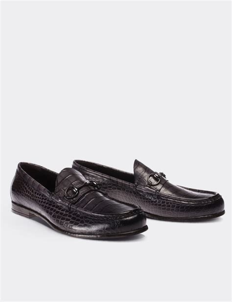 Gray Leather Loafers 01649MGRIC01 - Deery