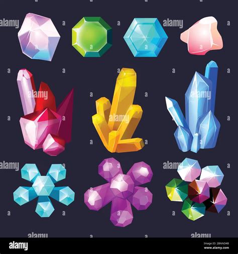 Gemstones isolated Stock Vector Images - Alamy