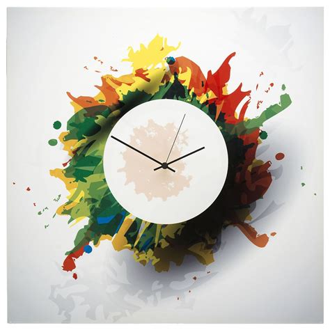 Splatter Clock | Abstract metal wall art, Colorful wall clocks, Metal art studio