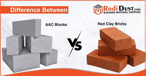 Difference Between AAC Blocks And Red Clay Bricks