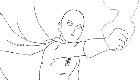 Saitama digital outline- One Punch Man by ANlME-TRASH on DeviantArt