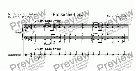 Praise the Lord - Download Sheet Music PDF file