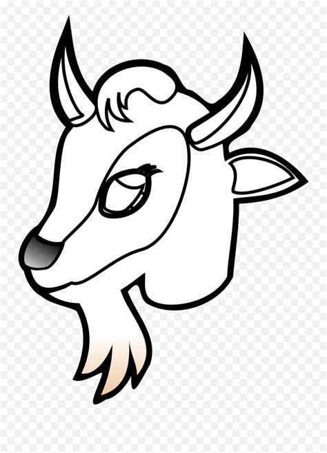 Head Clipart Goat Head Goat - Goat Clip Art Emoji,Goat Head Emoji ...