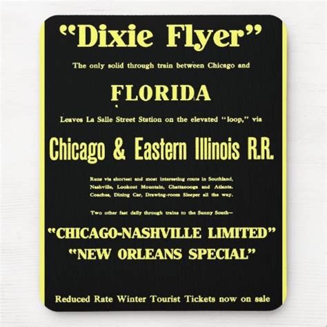 Dixie Flyer Premier Train Service Mouse Pad | Zazzle