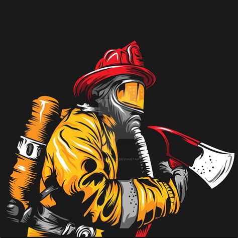 Firefighter Side View Engraved Shirt Design Emblem by ArtParoxysm on DeviantArt