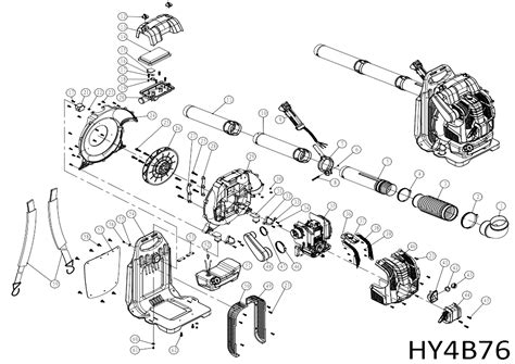 Exploded View Diagram for the HY4B76 Leaf Blower – Genpower