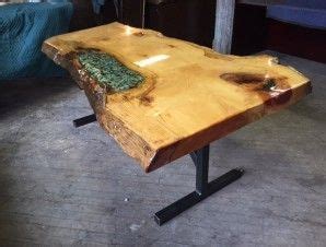 Live Edge Pine Table w/ Glass Inlay | Urban Timber Workshop | Algin ...