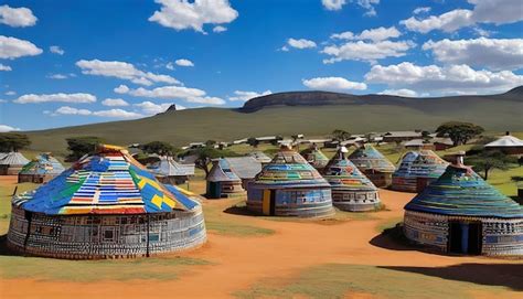 Premium AI Image | Ndebele Village South Africa