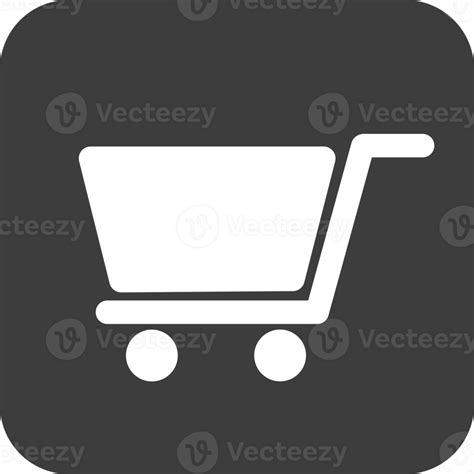 shopping cart icon in black square. 27254569 PNG