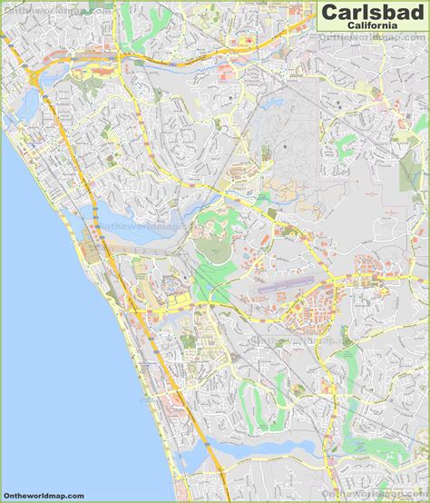 Detailed Map of Carlsbad