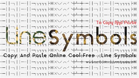 Line Symbols - Copy & Paste Online Free Line Symbols