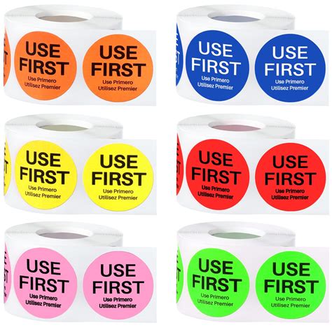 Buy 3000 Pcs 1.5 Inch "Use First" Inventory Control Label Permanent Adhesive Restaurant Quality ...