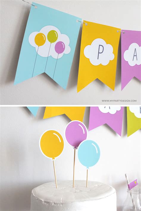 FREE Birthday Printables - Balloon Party Pack - My Party Design