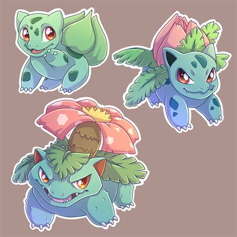 ArtStation - Pokémon Bulbasaur Evolution Line!