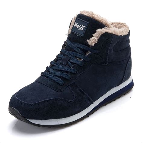 Men Shoes Men's Winter Shoes For Men's Casual Shoes Winter Sneakers Snow Footwear Black-in Men's ...