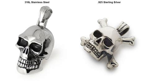 What is the difference between Stainless Steel & Sterling Silver Jewel