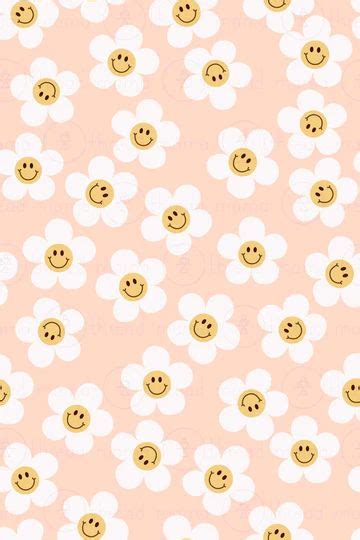 Preppy Smiley Face Wallpaper Discover more Aesthetic, flower, Green ...