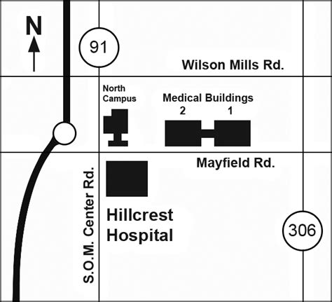 Hillcrest Hospital Map