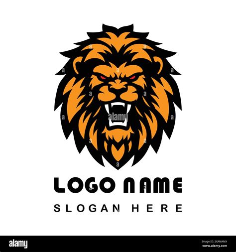 Angry Lion Face Logo With Vector File Stock Vector Image & Art - Alamy
