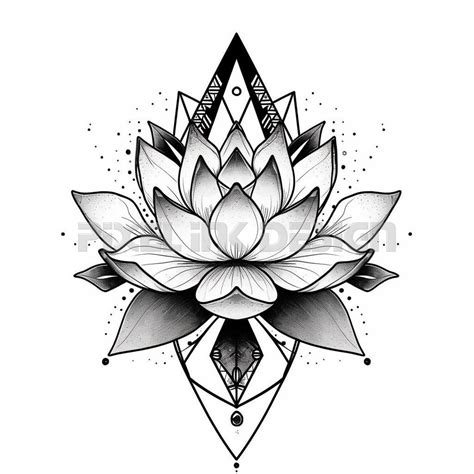 Lotus Flower Tattoo Design Download High Resolution Digital Art PNG ...