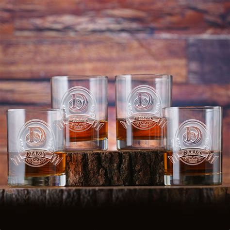 Custom Bourbon Glass Set (4) | Bourbon Lovers Gift– Crystal Imagery