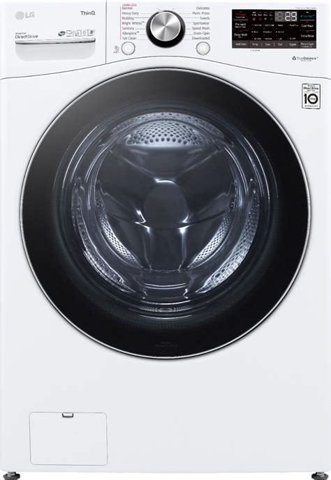 Best Buy: LG 5.0 Cu. Ft. High-Efficiency Stackable Smart Front Load Washer with Steam and Built ...