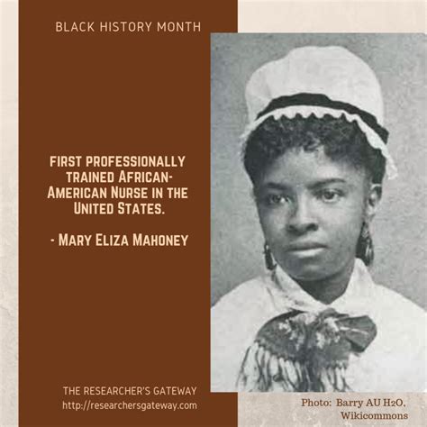 Black History Month - Mary Eliza Mahoney - The Researcher's Gateway