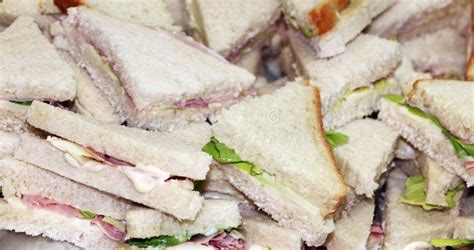 Cheese Triangle Sandwiches stock photo. Image of party - 54445652