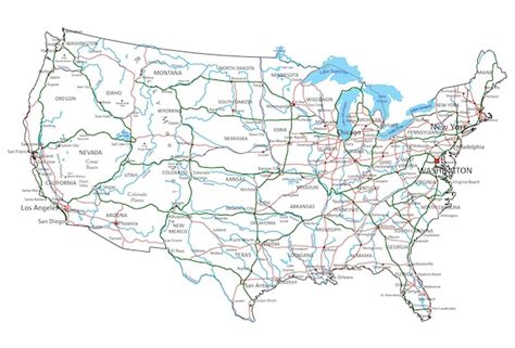 Free united states road map with cities printable, Download Free united ...