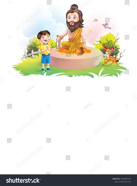 Boy Rishi Cartoon Image Illustration Stock Illustration 1845697741 | Shutterstock