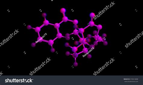 Molecular Structure Cocaine 3d Glasses Anaglyph Stock Illustration ...